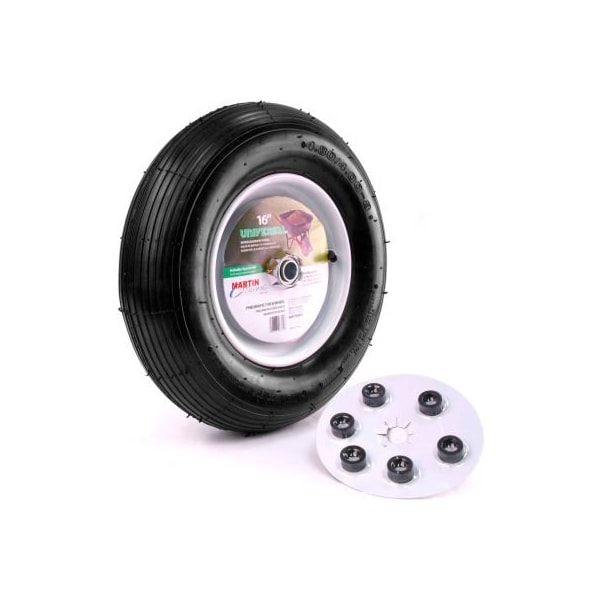 Martin Wheel Martin Wheel 16" Wheelbarrow & Garden Cart Wheel 408TTRIB32 - 480/400-8 - Universal Hub - 5/8" BB 408TTRIB32 - main